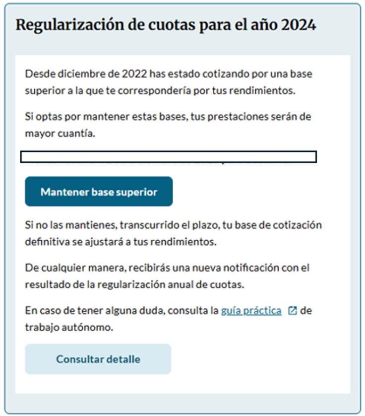 info_TGSS's tweet photo. Si has recibido el trámite de audiencia de regularización de cuotas, recuerda que hasta el 28 de febrero puedes optar por mantener una base de cotización superior a la que te corresponde por rendimientos.
👉 Consulta en #IMPORTASS o en la APP https://t.co/pBJDA4SGGL https://t.co/JK3thlDiC2