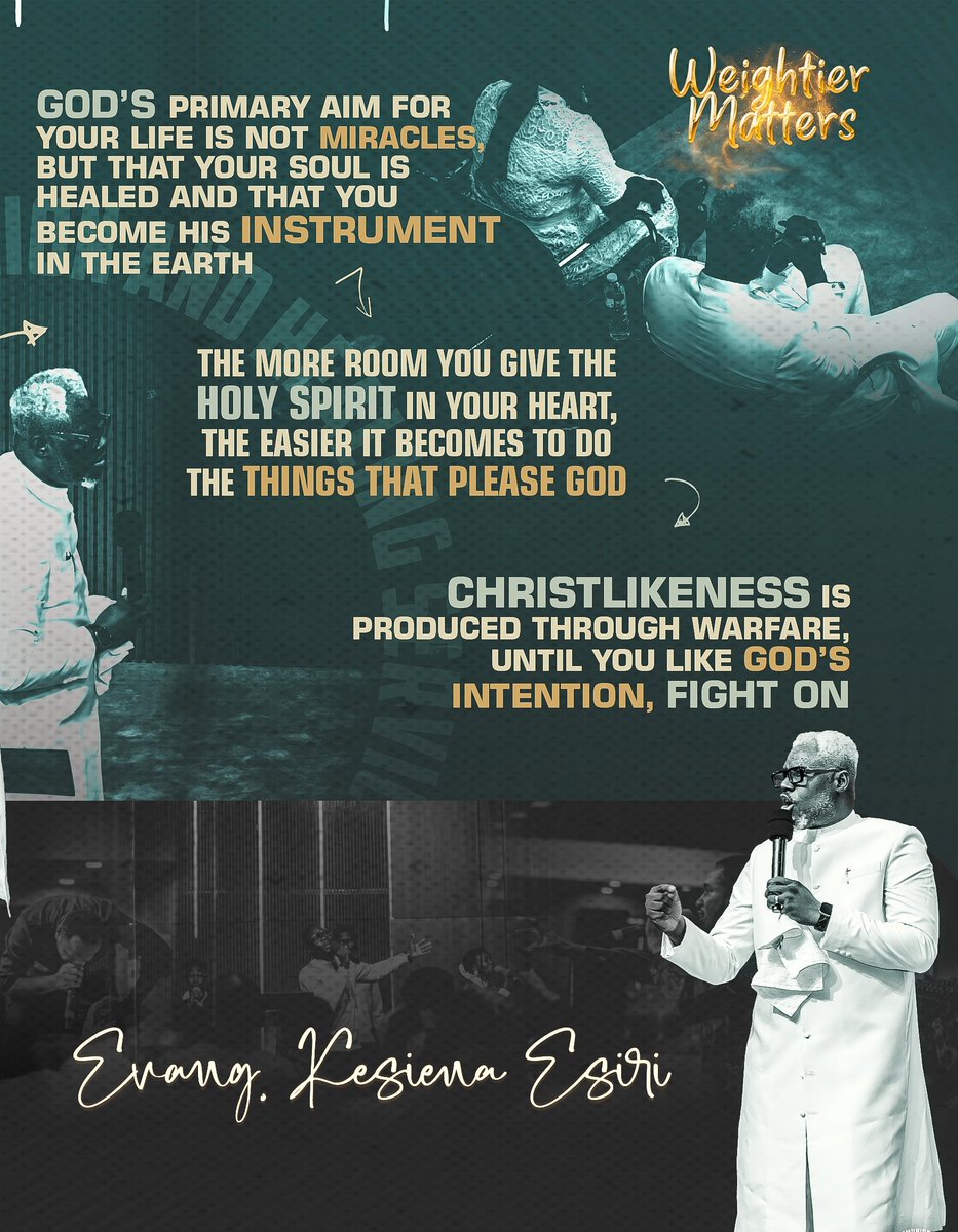 A man's actions are a product of who he is in his heart.

Be stirred by these powerful morsels from yesterday’s teaching.

#BibleStudyMorsels
#WeightierMatters
#EvangKesienaEsiri
#RCNWarri