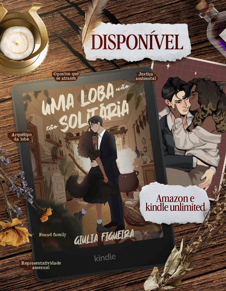 tropeliteraria's tweet image. 🚨ALERTA DE LANÇAMENTO 

🐺Uma loba (não tão) solitária
@giuliafigautora 

🌩️ Opostos que se atraem
🐺 Arquétipo da loba
🌿 Justiça ambiental
🧹 Fantasia urbana
💜 Found family
🏳️‍🌈 Representatividade assexual

Disponível na Amazon e no Kindle unlimited.