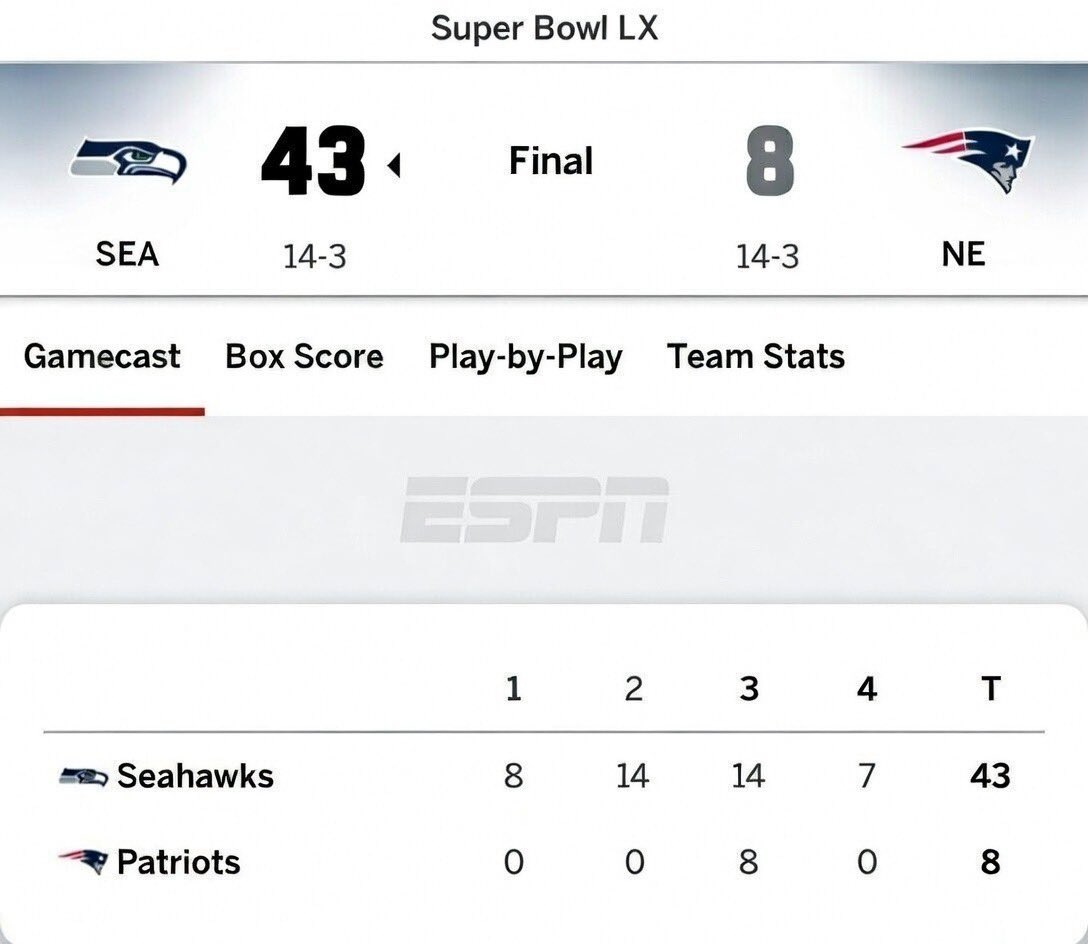 flaquaticfan's tweet image. Leaked script for Super Bowl 60 👀