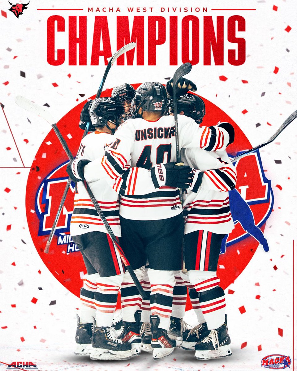 UNOACHAHOCKEY's tweet photo. The West is ours 

Over the weekend we officially captured the MACHA West Division for the first time in program history. We can’t wait to finish off the regular season with a few more home games before we hit postseason. We’ll see you this weekend! https://t.co/r7EeqqFLMw