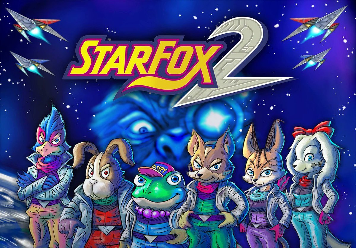 Promotional art for Star Fox 2 featuring the cast of the game.

#starfox #starfox2 #snes #supernintendo #Nintendo