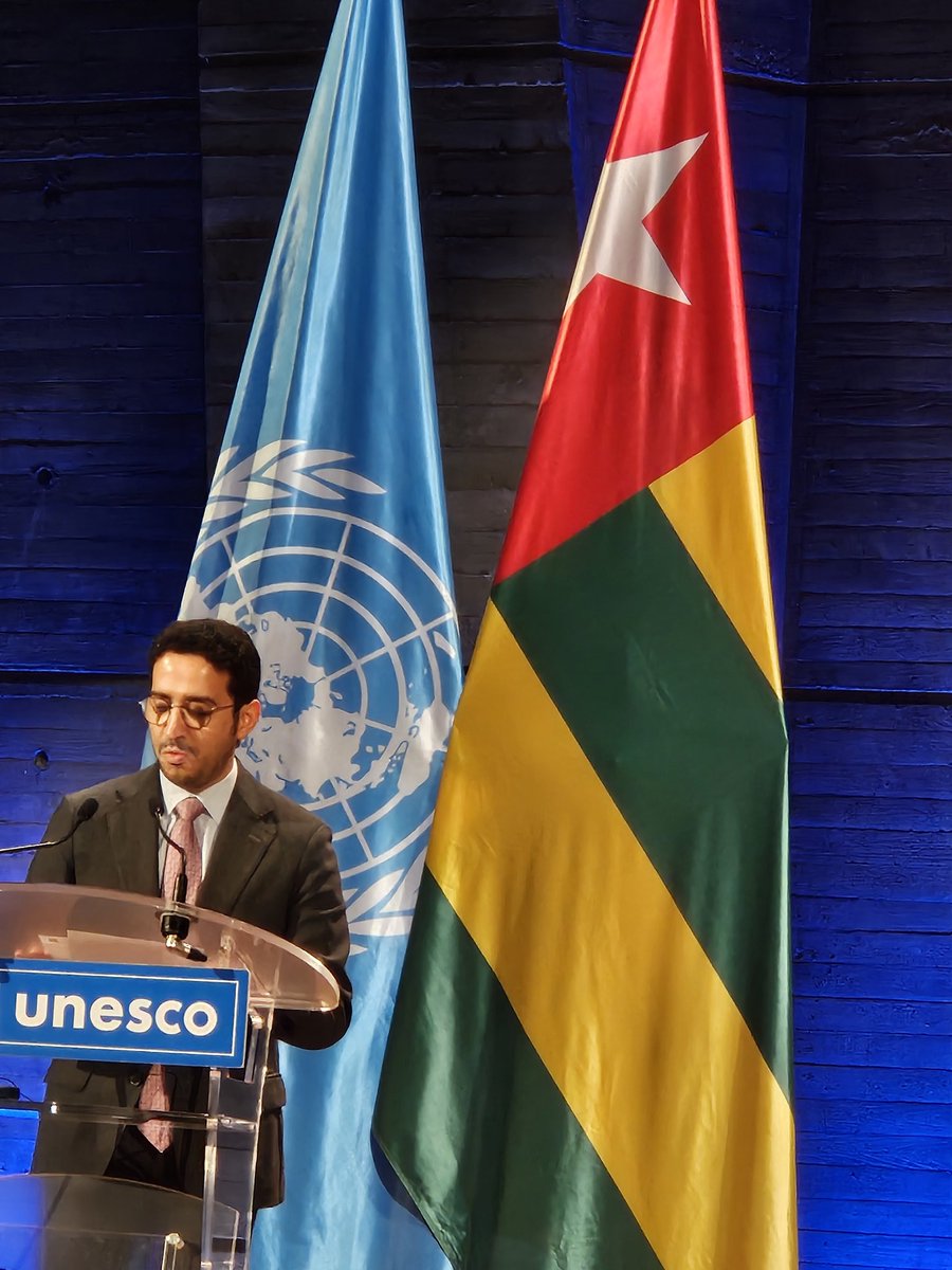 Togo_UNESCO's tweet photo. La qualité des intervenants de la cérémonie d'ouverture de JMCA 2026 témoignage de son importance : M. Ottone, représentant du DG/UNESCO, SE Dr Al-Hinzab, Pdt du Conseil exécutif de l'UNESCO, SEM Talha, Pdt de la Conférence gle/UNESCO et M. Sedaminou, représentant du Mae du Togo https://t.co/14rFOvyBPS
