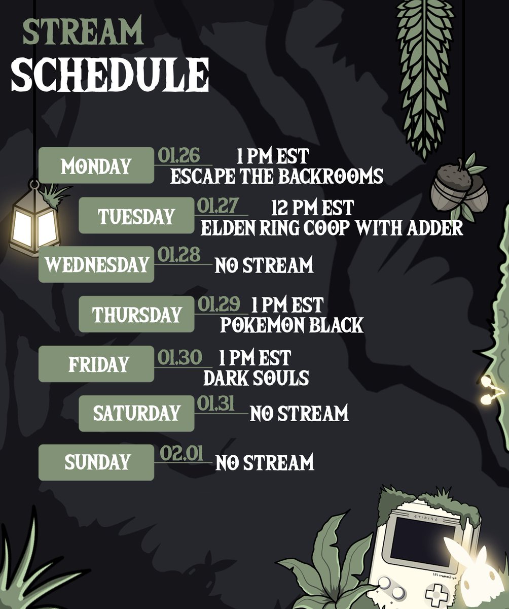 MissMantisVT's tweet image. HAPPY RAAH! It is schedule time. I'll see you in an hour to finally once and for all escape those damn backrooms...