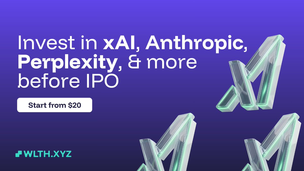 wlthxyz's tweet photo. The AI wave is already here.

Anthropic builds frontier models competing with OpenAI.
xAI is training at massive scale with direct access to real-time data.
Perplexity is replacing how people find information online.

These are not ideas. They are category leaders.

Which one becomes a trillion-dollar company first?