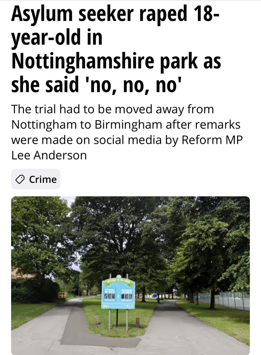 ANOTHER BRITISH TEENAGER RAPED BY AN ASYLUM SEEKER &amp; HIS MATE

☪️ After the first man dragged her to a fence and carried out his sex attack, he took her back to his group, where the defendant took her away and raped her as she said “no, no, no, I don’t want this".

▪️A jury found