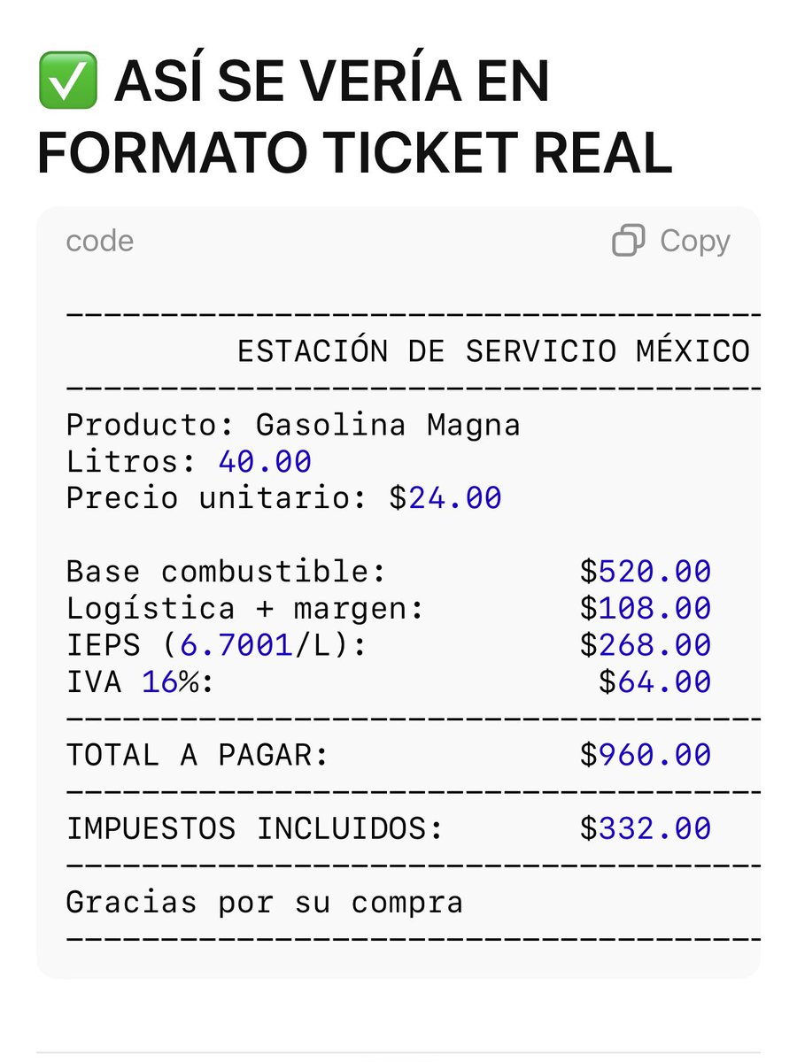 acastagne's tweet image. Si el gobierno obligara a desglosar los impuestos que pagamos en combustible en las estaciones de servicio (Gasolinera) de esta manera se verían, pueden observar la cantidad de impuesto que pagamos a la Secretaría de Hacienda !!!