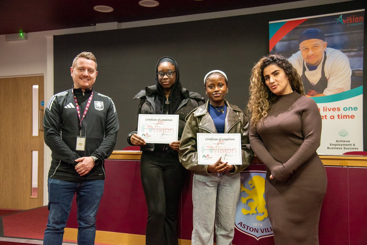 AVFCFoundation's tweet photo. Funded through the Youth Endowment Fund’s Neighbourhood Development Forum, AVision have been delivering courses and workshops to local young people to inspire and encourage them to achieve employment, self-development, and self-belief.

AVision Founder and CEO Avril said “Young people in Lozells and Newtown are very passionate and it’s been great to engage with them. They’ve been learning different types of skills and identifying their own skills. We’ve been working on increasing their self-belief, their values, their goal-setting, how to take action on them, and how to influence their community.”

The Youth Endowment Fund’s Neighbourhood Fund was set up to understand how empowering local people to make decisions about their own neighbourhoods can prevent children from becoming involved in violent crime and anti-social behaviour.

@AVisionInspires @YouthEndowFund