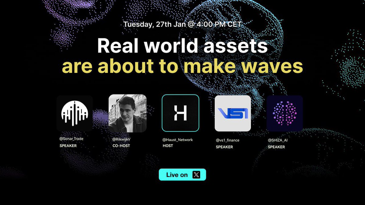 Hey Fam 🖤
That last AMA? You loved it. We loved it. So… we’re doing it again.

This time we’re diving into Real World Assets — and yes, RWAs are about to make a serious wave 🌊
Real value. On-chain. Big implications for DeFi.

We’re bringing top-tier guests:
🔥 <a href="/Sonar_Trade/">Sonar Trade</a> 
🔥