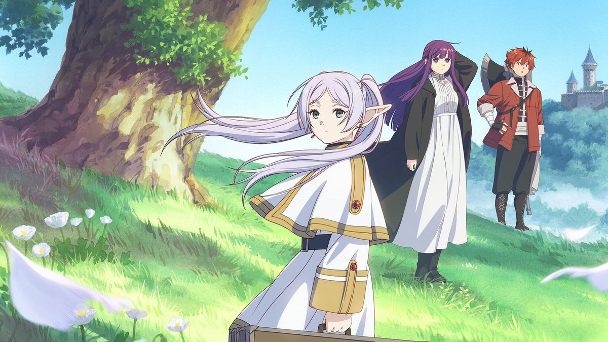 Essa é uma adaptação.

O nome original é Sousou no Frieren ou (葬送のフリーレン)

Sousou significa "funeral" porque é basicamente o objetivo dela. 

Chegar a Aureole pra se despedir apropriadamente do Himmel e entender o que ela sente por ele. 

Esse "funeral" não é igual ao da
