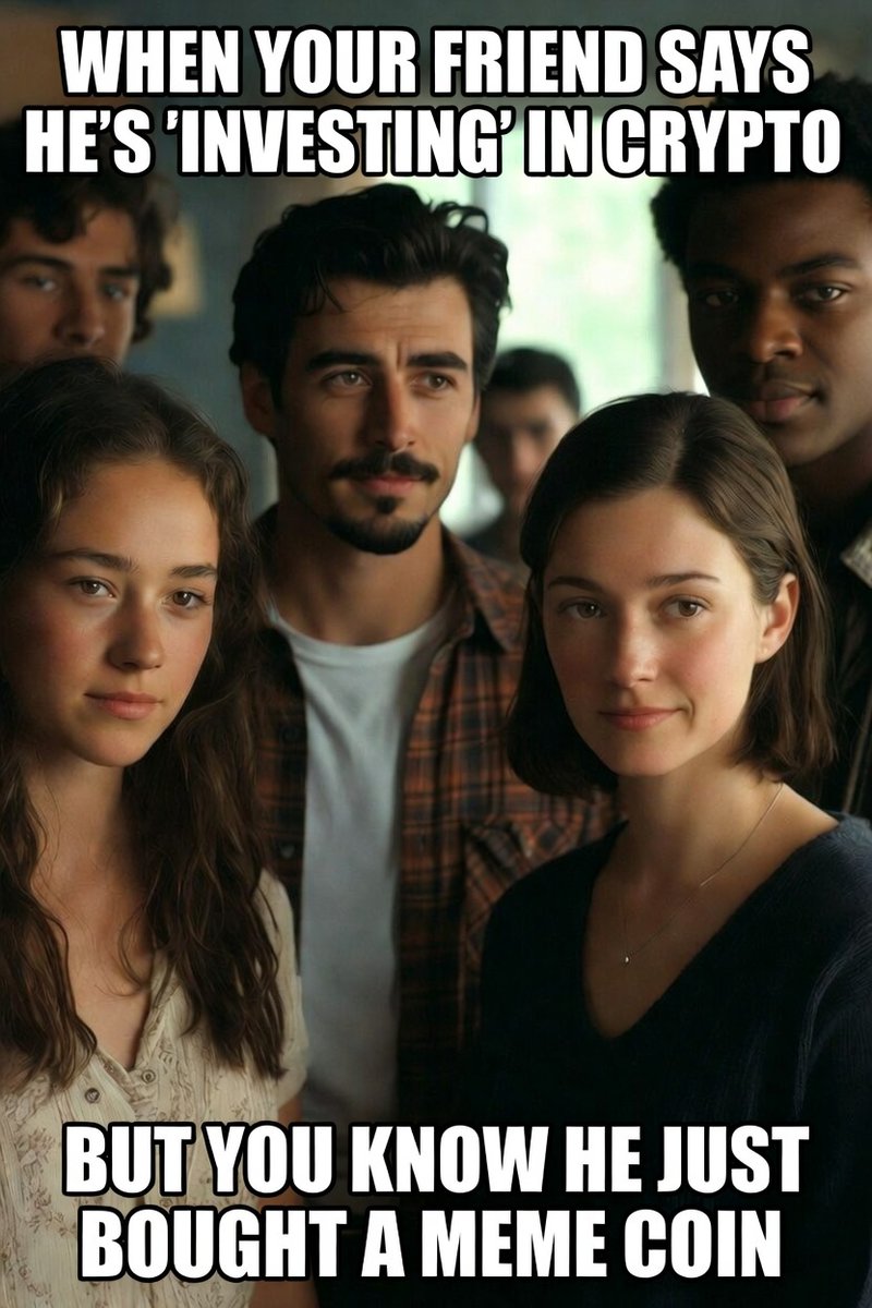 GN CT chill out your Monday stress check out this meme😂 Buying meme coin  dose not = investing in crypto? @Coach_C_Tech @Doublejay_999