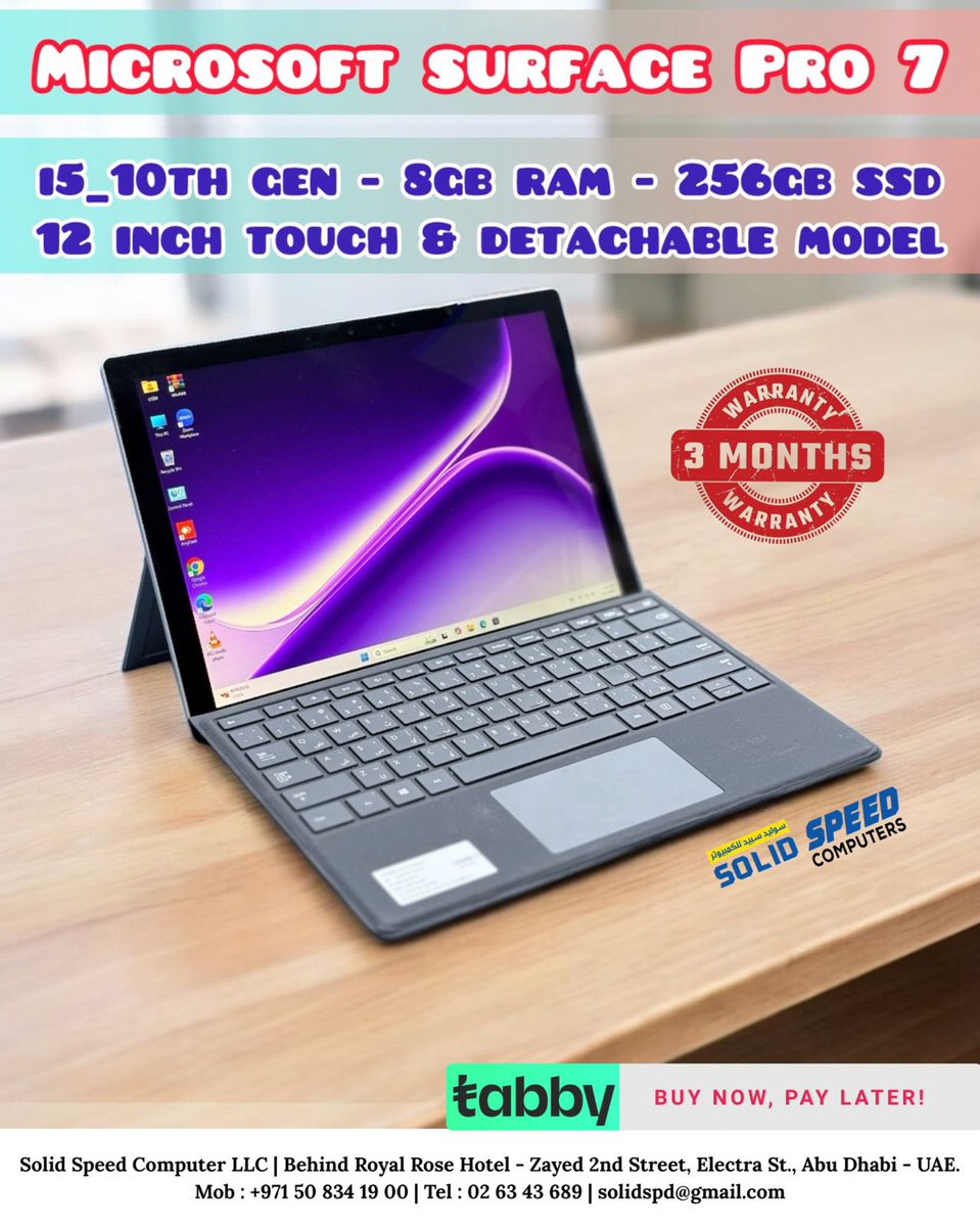 solidspd's tweet image. Tabby Available with 4 instalment
𝐒𝐨𝐥𝐢𝐝 𝐒𝐩𝐞𝐞𝐝 𝐂𝐨𝐦𝐩𝐮𝐭𝐞𝐫 
Electra Street, Abudhabi
Ph no - 𝟎𝟓𝟎𝟖𝟑𝟒𝟏𝟗𝟎𝟎
Mail id - 𝒔𝒐𝒍𝒊𝒅𝒔𝒑𝒅@𝒈𝒎𝒂𝒊𝒍.𝒄𝒐𝒎