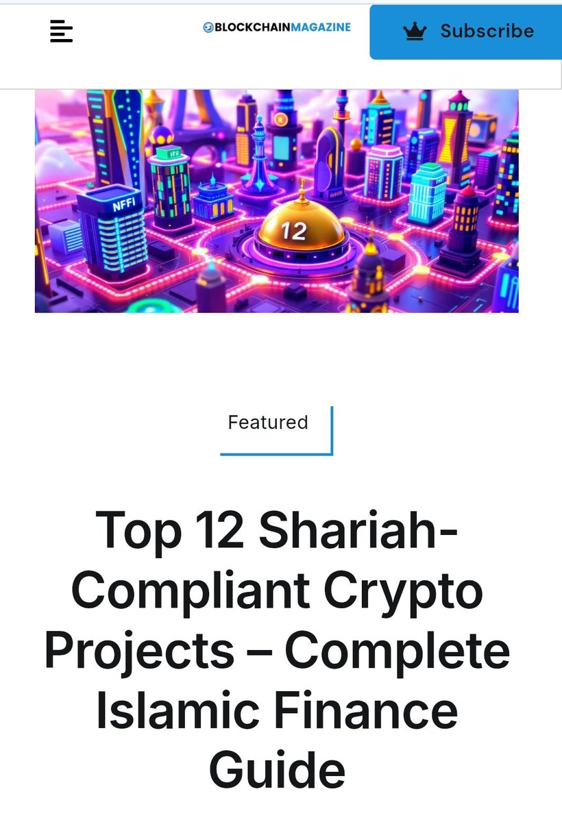 🚀 #SidraChain ranked among the Top 2 Shariah-Compliant Crypto Projects  worldwide 🌙 A big step forward for Islamic blockchain and halal digital  finance. The future of halal Web3 is being built today. #