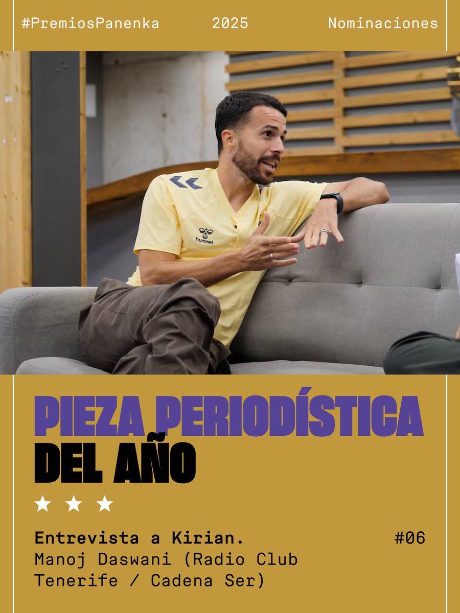 mdaswani's tweet image. 🤩 Aún flotando porque acabamos de recibir la noticia de nuestra nominación a los Premios de @RevistaPanenka a Mejor Pieza Periodística

Alegría enorme que compartir con todo el equipo de @radioclubSER y @La_SER, pero sobre todo con Kirian, un ejemplo de autenticidad y vida ♥️