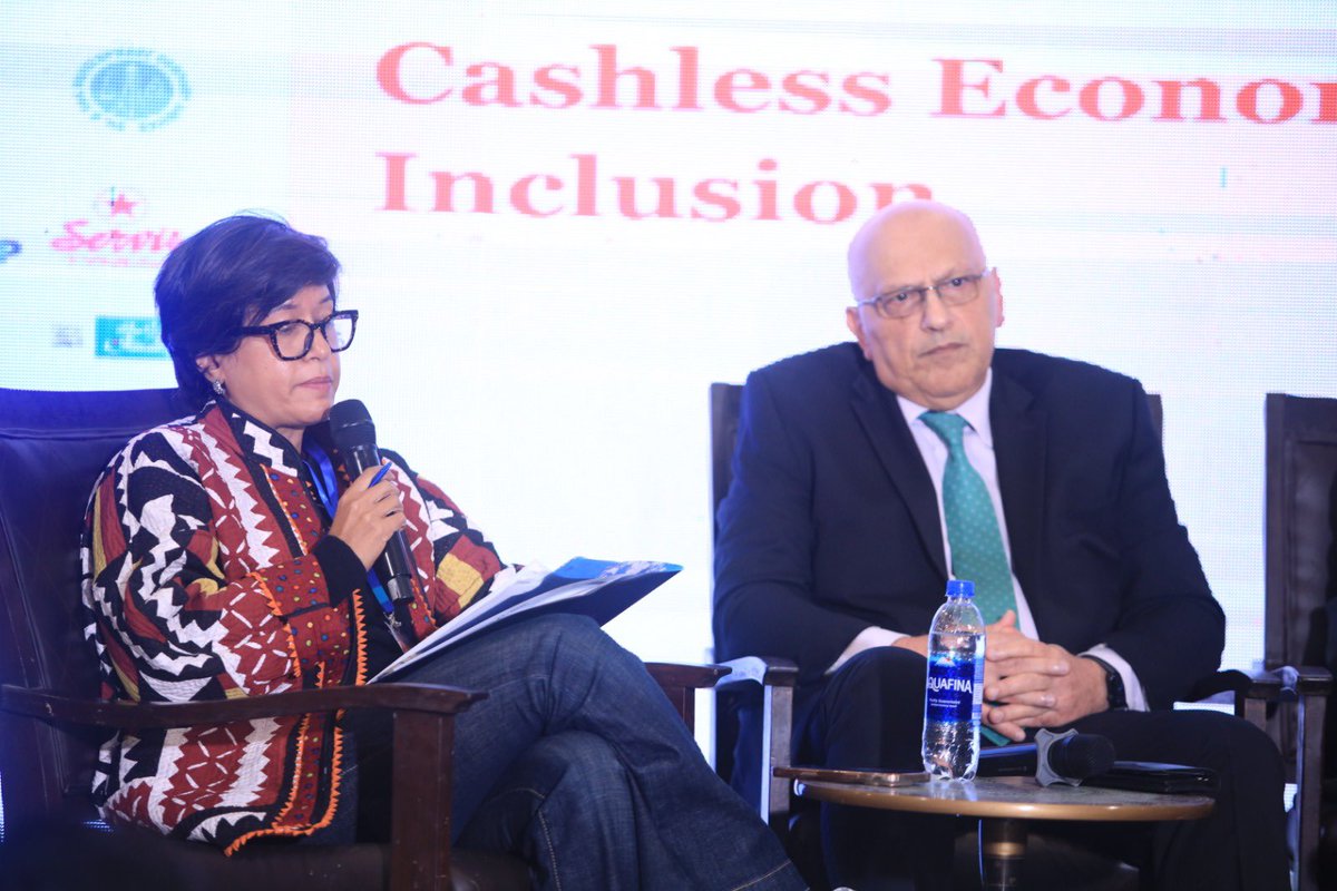 ThinkFestPK's tweet image. Important panel at #ThinkFest2026 on #cashless economy and inclusion, featuring @HBLPak CEO and President Nassir Salim, Chief Digital Officer of @thebankofpunjab, Former Federal Minister Ishrat Husain, Minister of State @BilalAKayani with @SadaffeAbid