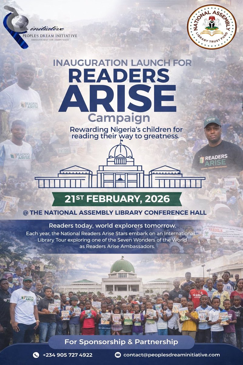 A nation of readers is a nation prepared for the future. 📚
When minds are inspired to read, ideas grow, leaders emerge, and societies are transformed one page at a time.