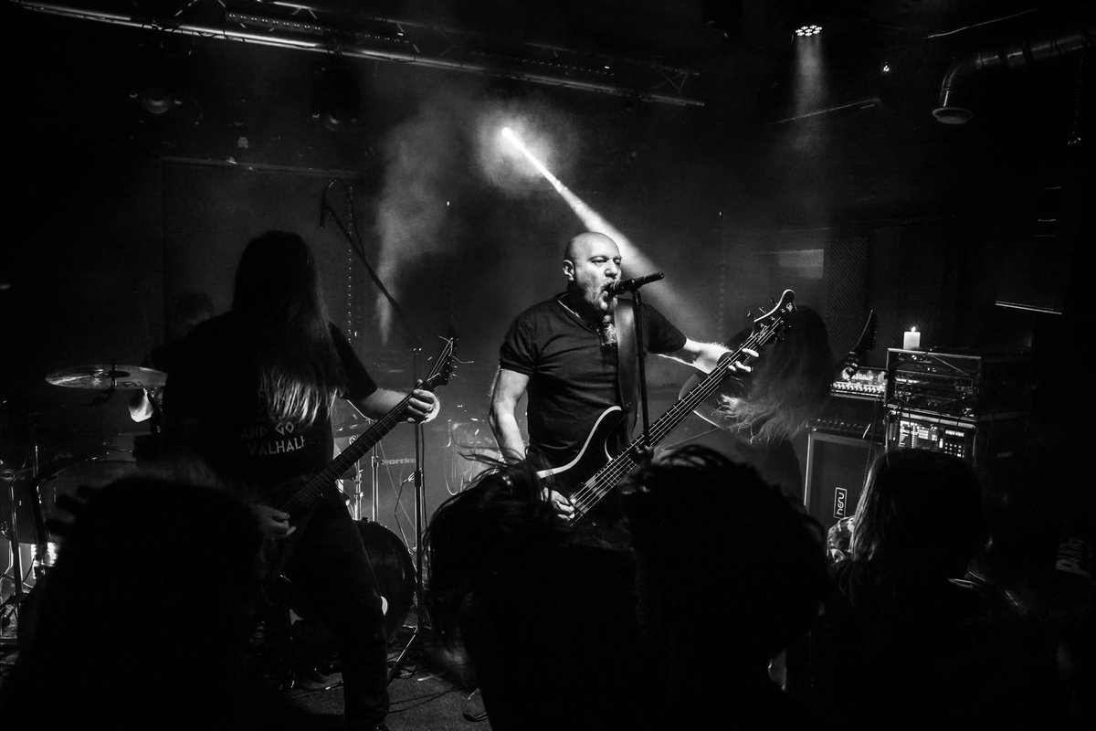 And here he is! Our foundation stone, our bass player and vocalist - Remo <a href="/PozdRemo/">Remigiusz Mielczarek</a> Mielczarek. Photos by Foto Jester taken during our latest gig in Lodz, Poland. #metal #deathmetal #PolishMetal #gig #concert #bassplayer #Sacriversum