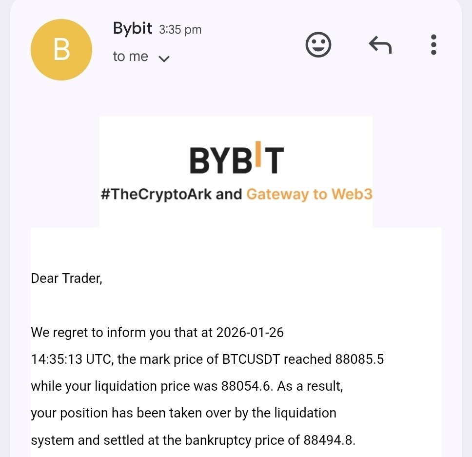 I told myself not to make a bad decision today.... And then I went to go 100x  leverage on bybit to sell bitcoin and got liquidated after 5mins 😭