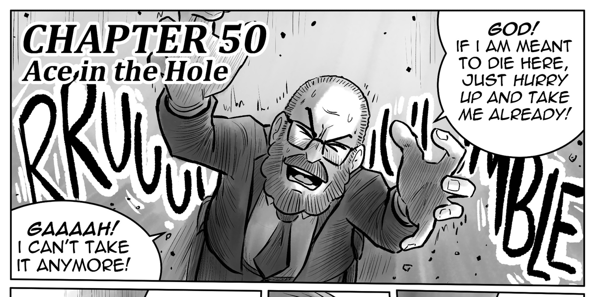 CHAPTER 50 of my comic DOWNTOWN DUNGEON: OUR HERO IS MISSING! is now up early for P-treon supporters. Become a supporter to read all 26 pages early! (available on Tapas and Webtoons 2/1) 
