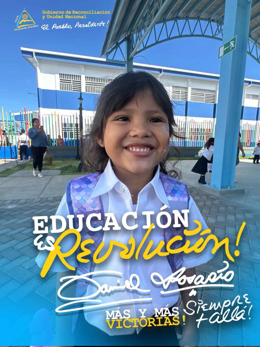 📚✏️ Con entusiasmo y compromiso inicia el Año Escolar 2026 en todo el país. Miles de niñas, niños y adolescentes regresan a las aulas con el respaldo del Buen Gobierno Sandinista, acompañando a las familias y construyendo un futuro con más oportunidades para Nicaragua. 🇳🇮❤️🖤🇳🇮