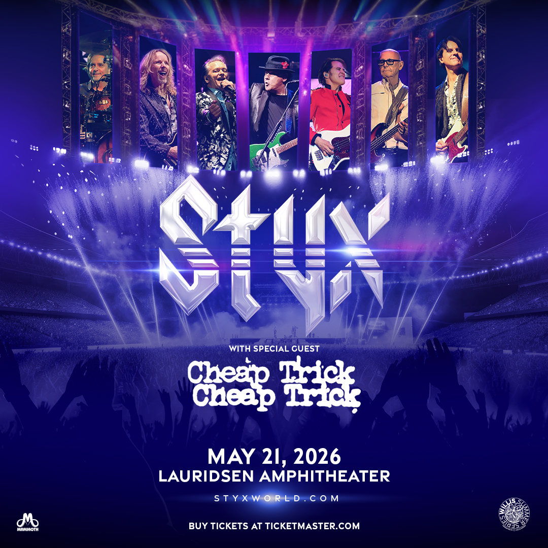 🚨CONCERT ANNOUNCEMENT🚨

Willis Summer Series presents Styx with Cheap Trick
Lauridsen Amphitheater, May 21st

USE EXCLUSIVE PRE SALE PASSWORD KGGO STARTING AT 10AM THURS AT ticketmaster.com/event/06006383…