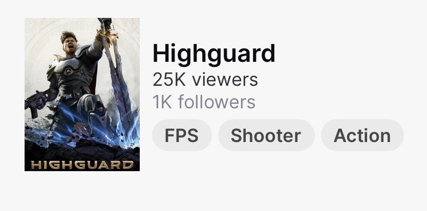 HighGINFO's tweet image. Highguard is popping off on twitch an hour before launch 😳#Highguard