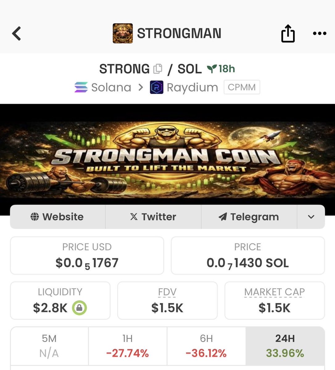 StrongManCoin's tweet image. $strongman coin