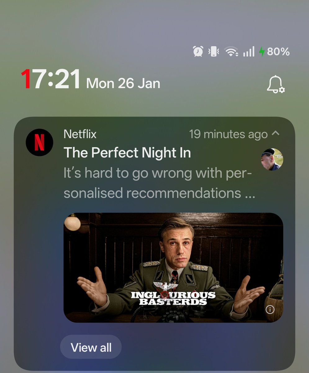 Binging through Wolfenstein, and now Netflix recommends me this
"The perfect night in", thanks <a href="/NetflixUK/">Netflix UK & Ireland</a>