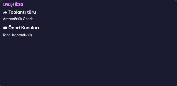 Israrla kaptanlarınızı değiştirmenizle ilgili öneri yapan asistan menajerinizi hiç vakit kaybetmeden takımdan uzaklaştırın.

Bu asistan menajerlerin kişilik özellikleri şunlardır:
• Takımda karışıklık çıkarmak ister.
• Ezeli rakibinizin takımınızdaki ajanıdır.
• Vatan