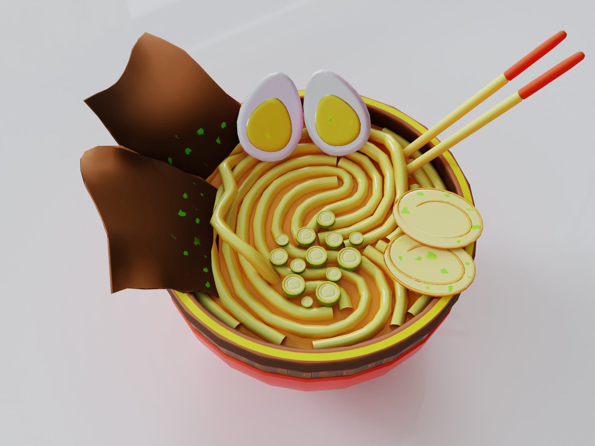 Tridib_Creates's tweet image. Blender workflow experiment 🍜
High-poly → Low-poly → Normal map baking → Textured in Substance.
Not low-poly art — just testing and learning the pipeline.
Pretty happy with the results so far.

#Blender3D #3DArt #NormalMaps #SubstancePainter #GameArt #StylizedArt