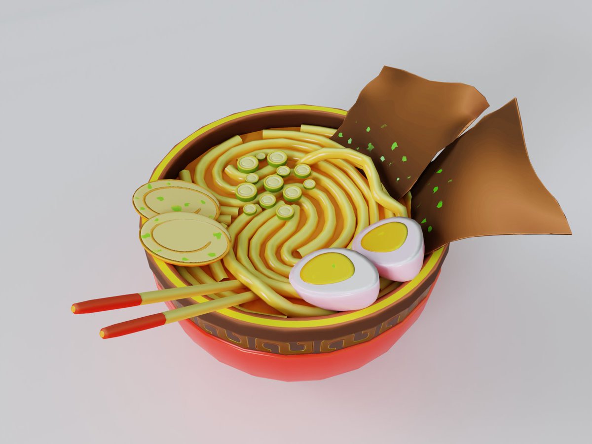 Tridib_Creates's tweet image. Blender workflow experiment 🍜
High-poly → Low-poly → Normal map baking → Textured in Substance.
Not low-poly art — just testing and learning the pipeline.
Pretty happy with the results so far.

#Blender3D #3DArt #NormalMaps #SubstancePainter #GameArt #StylizedArt
