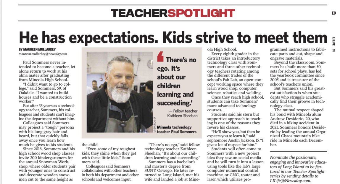 Mineola UFSD tweet media