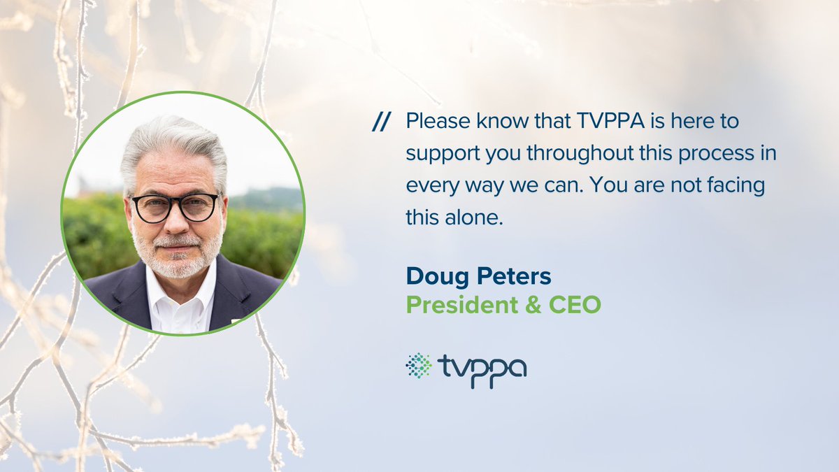 Thank you to the dedicated crews who are doing critical work to restore power  in this extreme cold. Our team is working closely with fellow statewide and national associations to coordinate mutual aid and deploy personnel where they are needed most. #TVPPA
