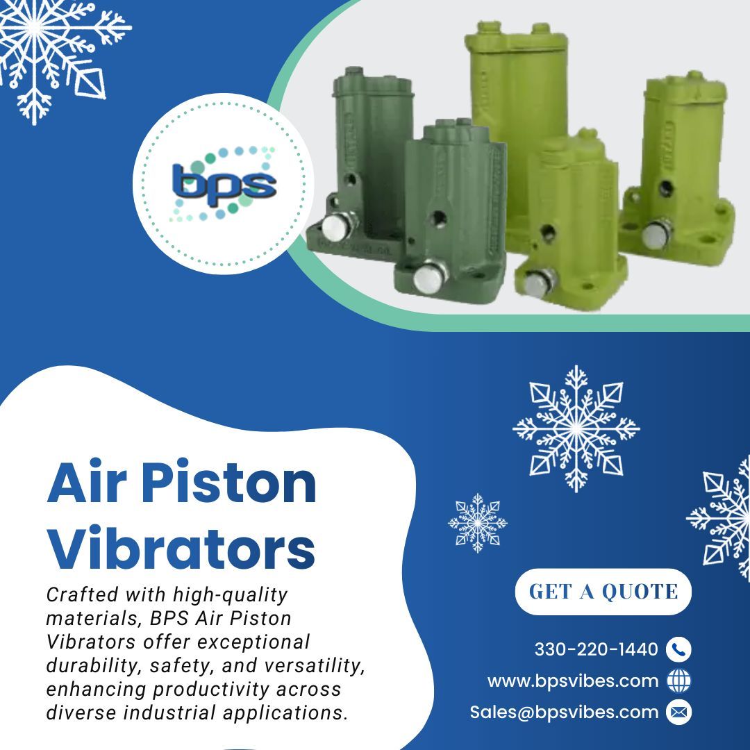 Air Piston Vibrators are engineered to deliver precise, reliable, and consistent vibration force, tailored specifically for bulk material handling systems. 

Designed for ease of installation, operation, and maintenance.
.
.
.
#vibratorymotors #industrialpower #materialhandling