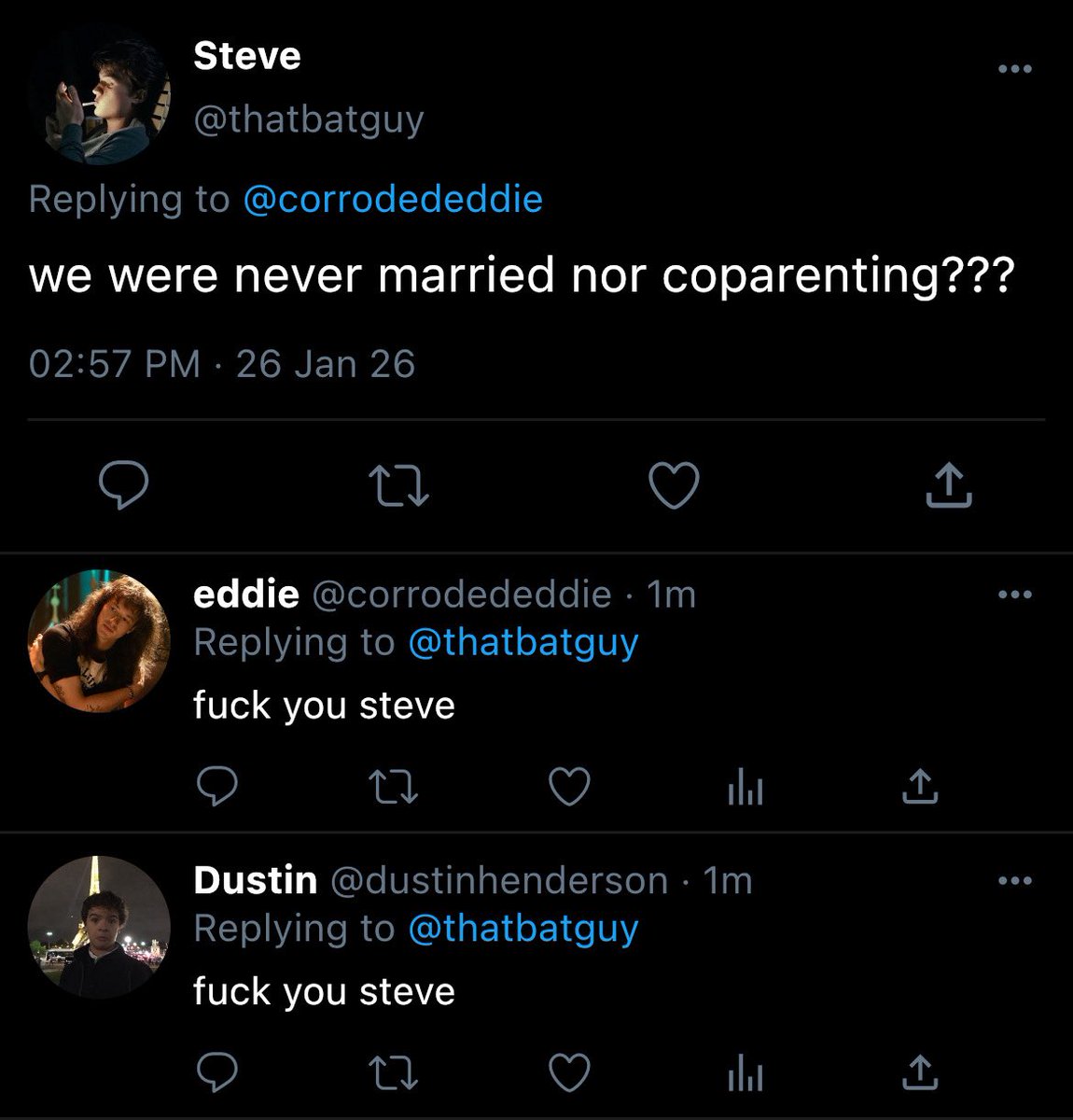 Had to make one of steddie with their son