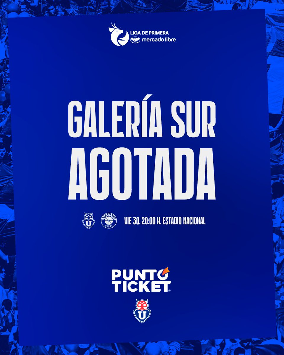 ¡Este viernes vuelve el Romántico Viajero! 🤘🏼🔵🔴

Entradas disponibles en PuntoTicket.com 🔗
▶️ Galería Norte ✔️
▶️ Andes ✔️
▶️ Pacifico Lateral Sur ✔️
▶️ Fuera y Bajo Marquesina ✔️

Nos vemos donde siempre 🏟️