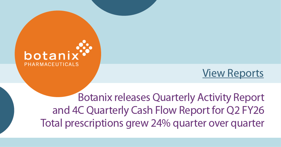 $BOT released Q2 Quarterly Reports. Compared to Q1, total prescriptions for Sofdra® grew 24% to 25,351, and net revenue increased 28% to $9.1 million. 
Read the reports here: bit.ly/4qH4jAp
$BOT #ASX #dermatology #pharmaceuticals#pharma #biotech#innovation #hyperhidrosis