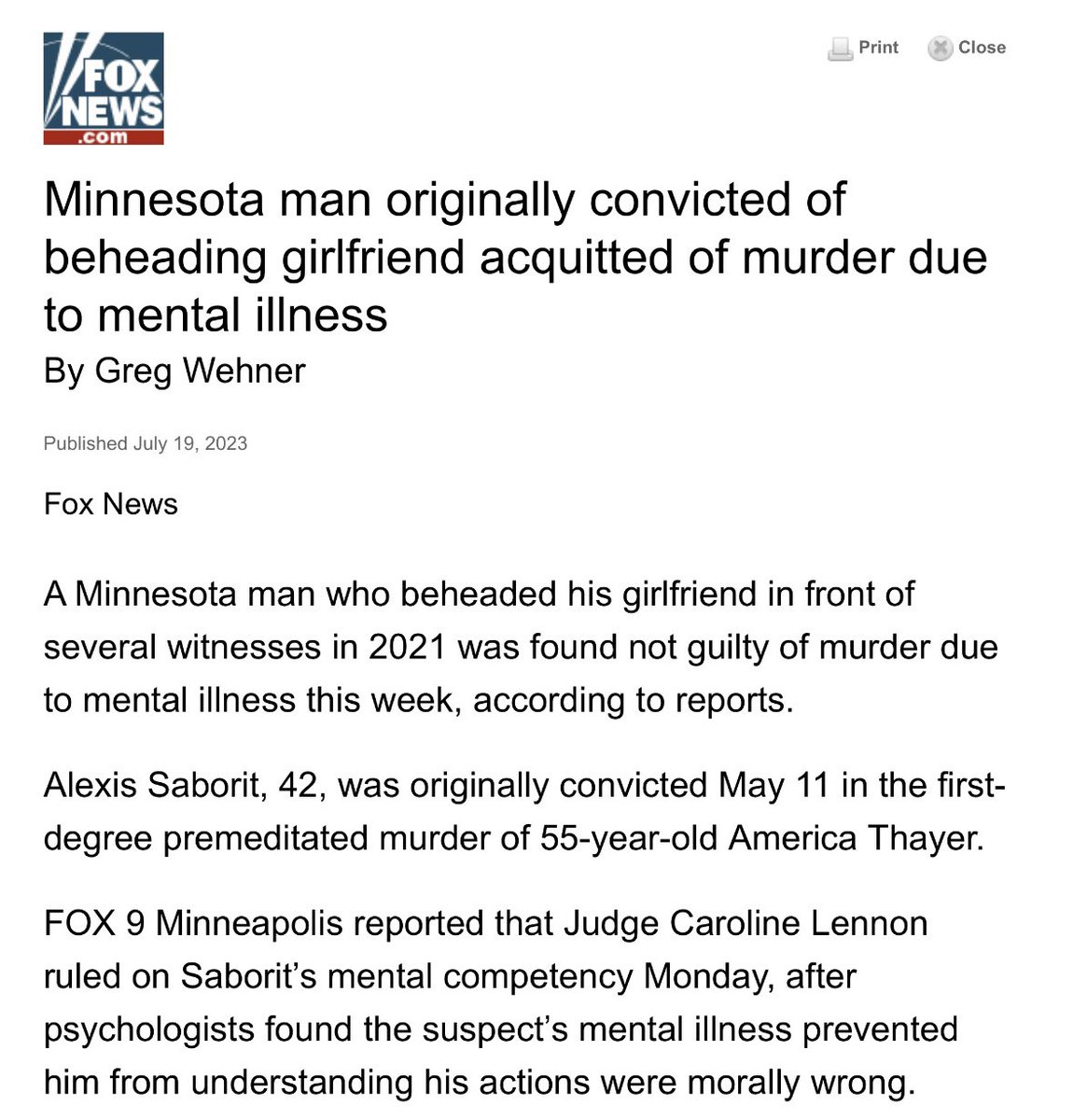 Meet Minnesota Judge Caroline Lennon.

Illegal alien Alexis Saborit was found guilty of 1st-degree murder for brutally beating and beheading America Thayer with an 8 lb dumbbell and machete.

Then Judge Lennon ruled him NOT GUILTY by reason of mental illness, claiming his