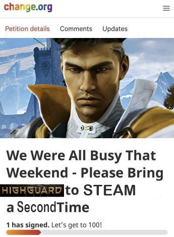 y'all will be sorry when the game relaunch and it will have a highardillion players