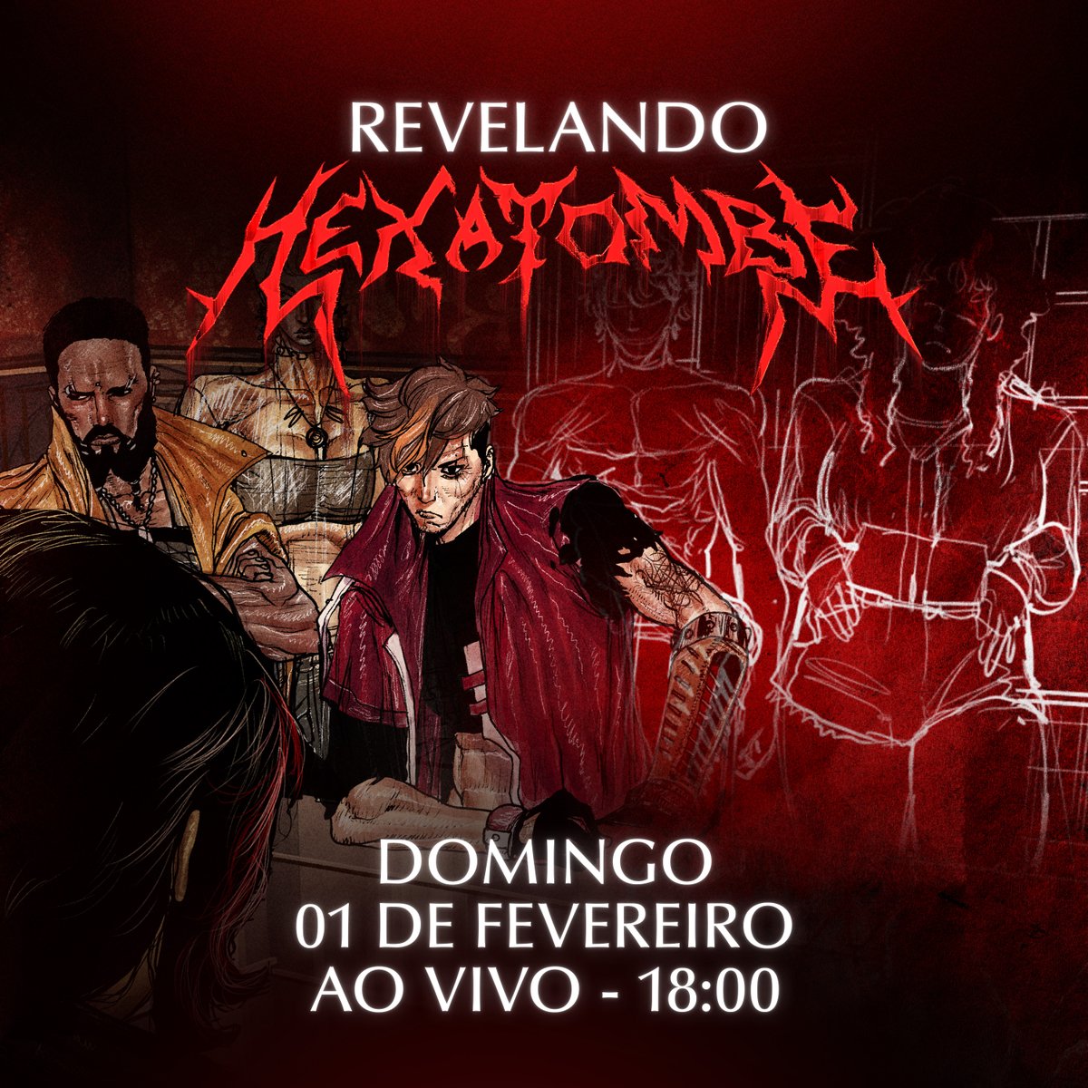 OrdemParanormal's tweet image. 🩸REVELANDO HEXATOMBE

🗓️DIA 01 DE FEVEREIRO 
🔴AO VIVO - 18:00 em todas as plataformas

O elenco de HEXATOMBE se reúne para conversar sobre a temporada, revelar segredos e artes nunca vistas!

Use a #RevelandoHexatombe para mandar suas perguntas e curiosidades sobre a temporada