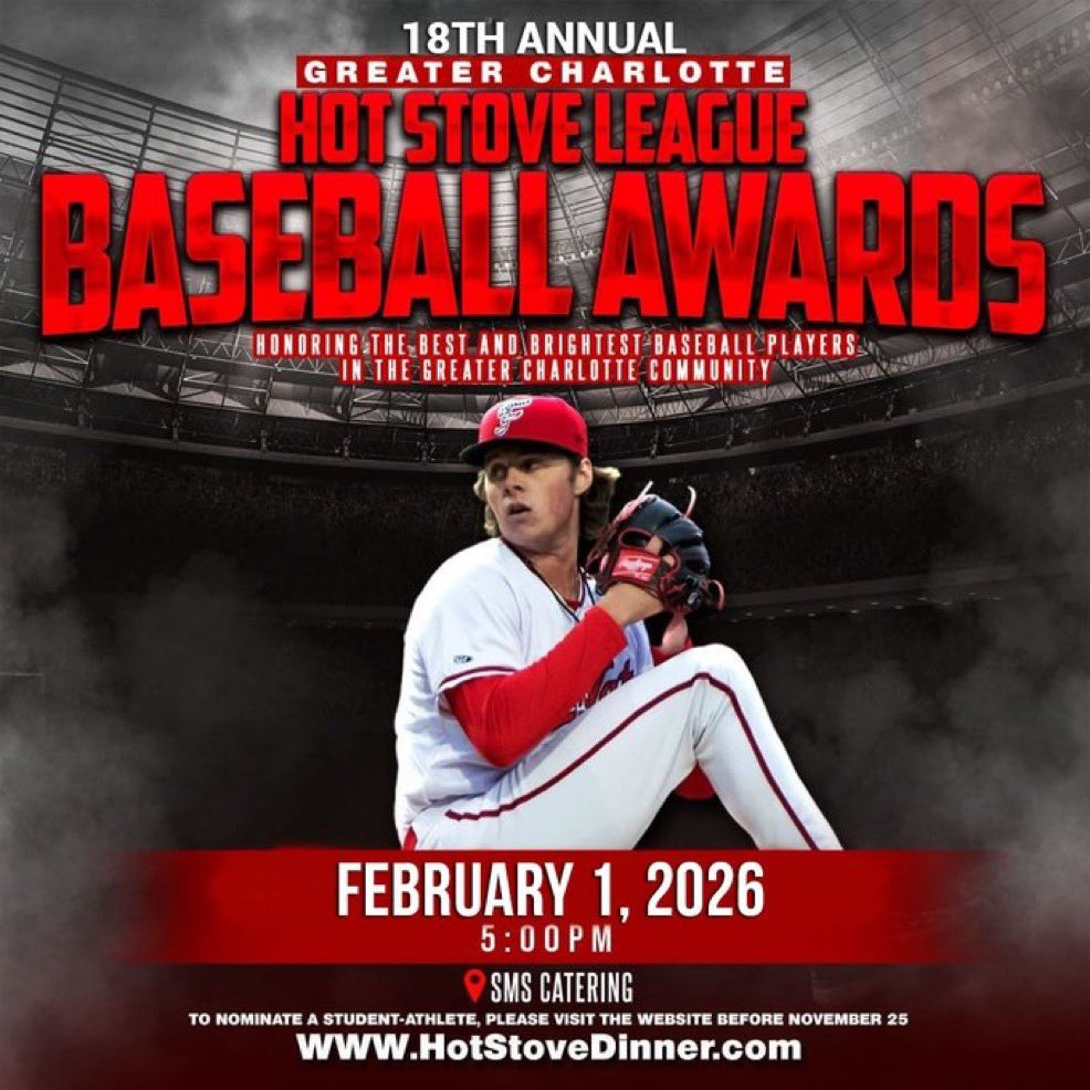 Honored to be named a finalist for “High School Baseball Utility Player of the Year” Award <a href="/HotStoveDinner/">Hot Stove League Baseball and Softball Awards</a> 

<a href="/ELCoachMatile/">Chris Matile</a> 
<a href="/RegulatorsBB/">Regulators Baseball</a> 
<a href="/waketechbsb/">Wake Tech Baseball</a>