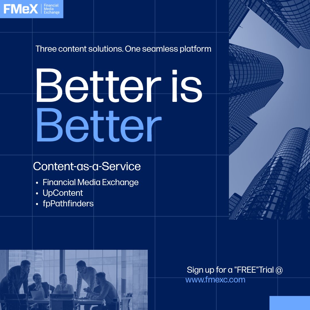 FMEXC's tweet photo. One Platform for your Practice's Marketing - Financial Media Exchange - https://t.co/QSf8HUplnZ (No Credit Card Required). #wealthtech #WealthManagement #CRM #wealthbox #redtailcrm https://t.co/MNhtHJPR3T
