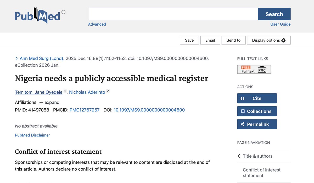 Nicholas Aderinto, MD tweet media