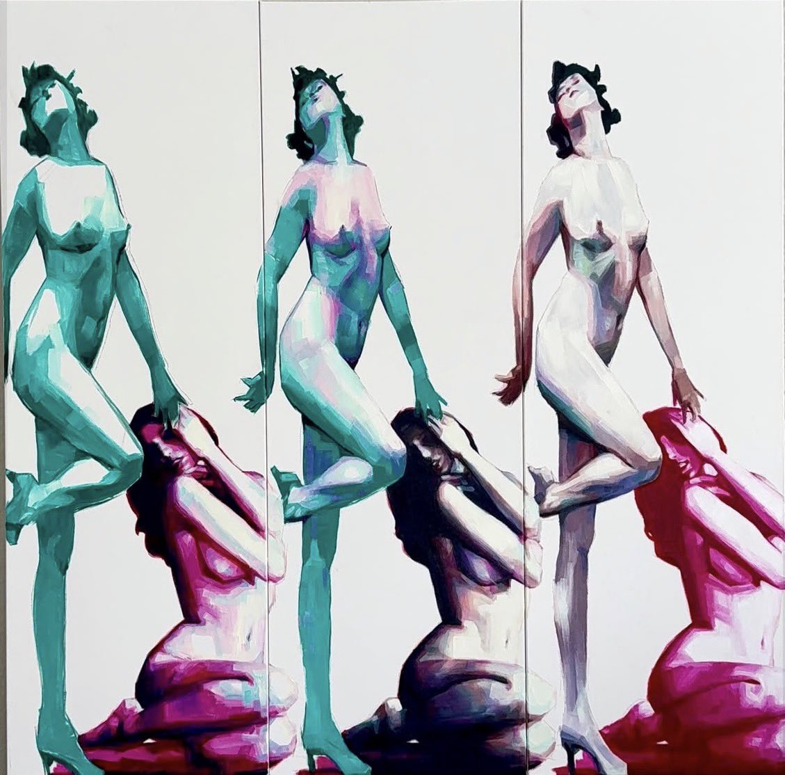 arabesque 
oil on canvas, triptych
3x3ft