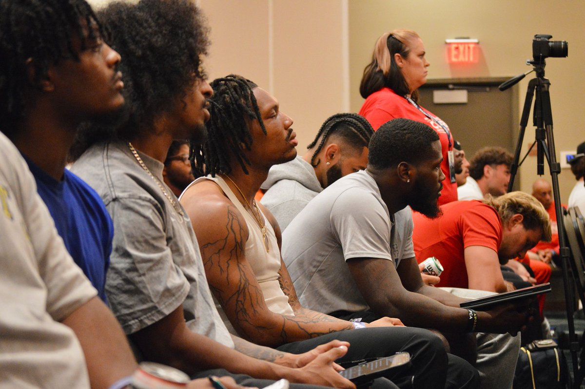 Todd Washington spoke with athletes at the National Scouting Combine in a classroom setting, offering perspective shaped by his experience as a two-time Super Bowl champion and NFL coach.

Rather than focusing on accolades, Todd emphasized what the journey teaches — how small the