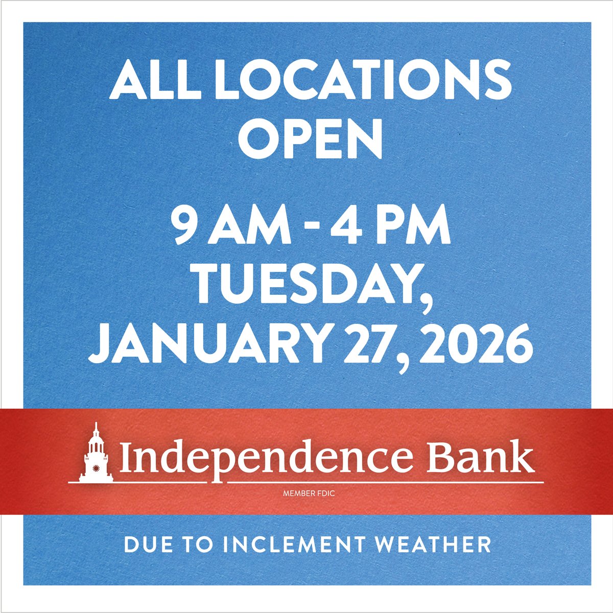 Independence Bank tweet media