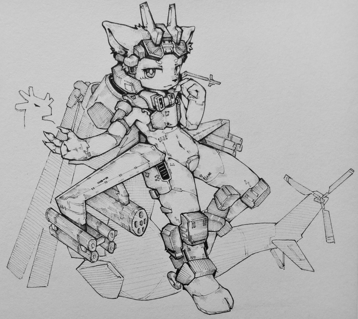 小鹿

原型为mi-24/35武装直升机