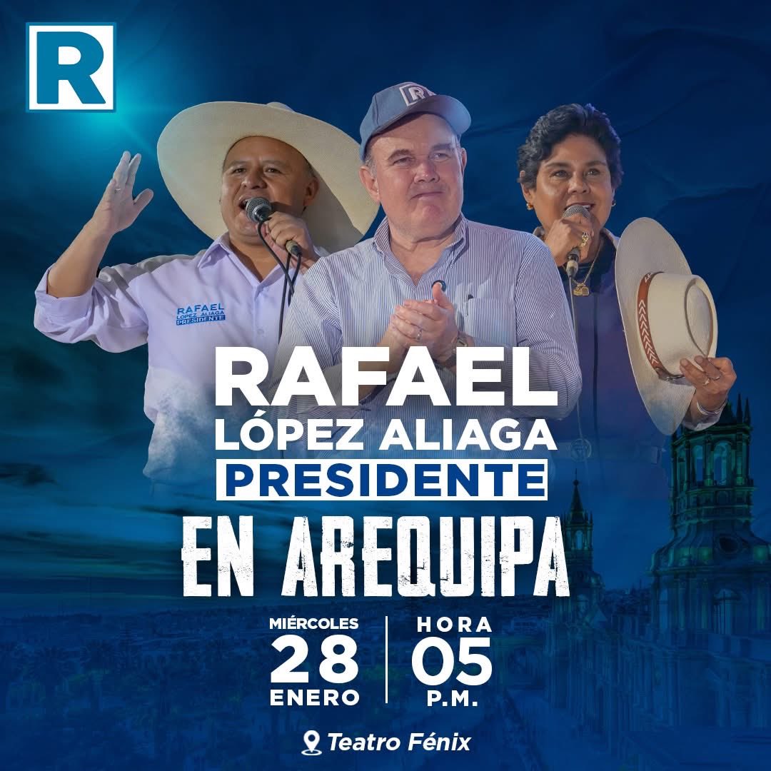 𝑹𝒂𝒇𝒂𝒆𝒍 𝑳𝒐́𝒑𝒆𝒛 𝑨𝒍𝒊𝒂𝒈𝒂 𝒍𝒍𝒆𝒈𝒂 𝒂 𝑨𝒓𝒆𝒒𝒖𝒊𝒑𝒂. 🌋🇵🇪
Llega a una tierra que no se deja engañar, que defiende su trabajo y su dignidad.
Llega para hablar claro y asumir compromisos reales con una región que exige orden, autoridad y soluciones.