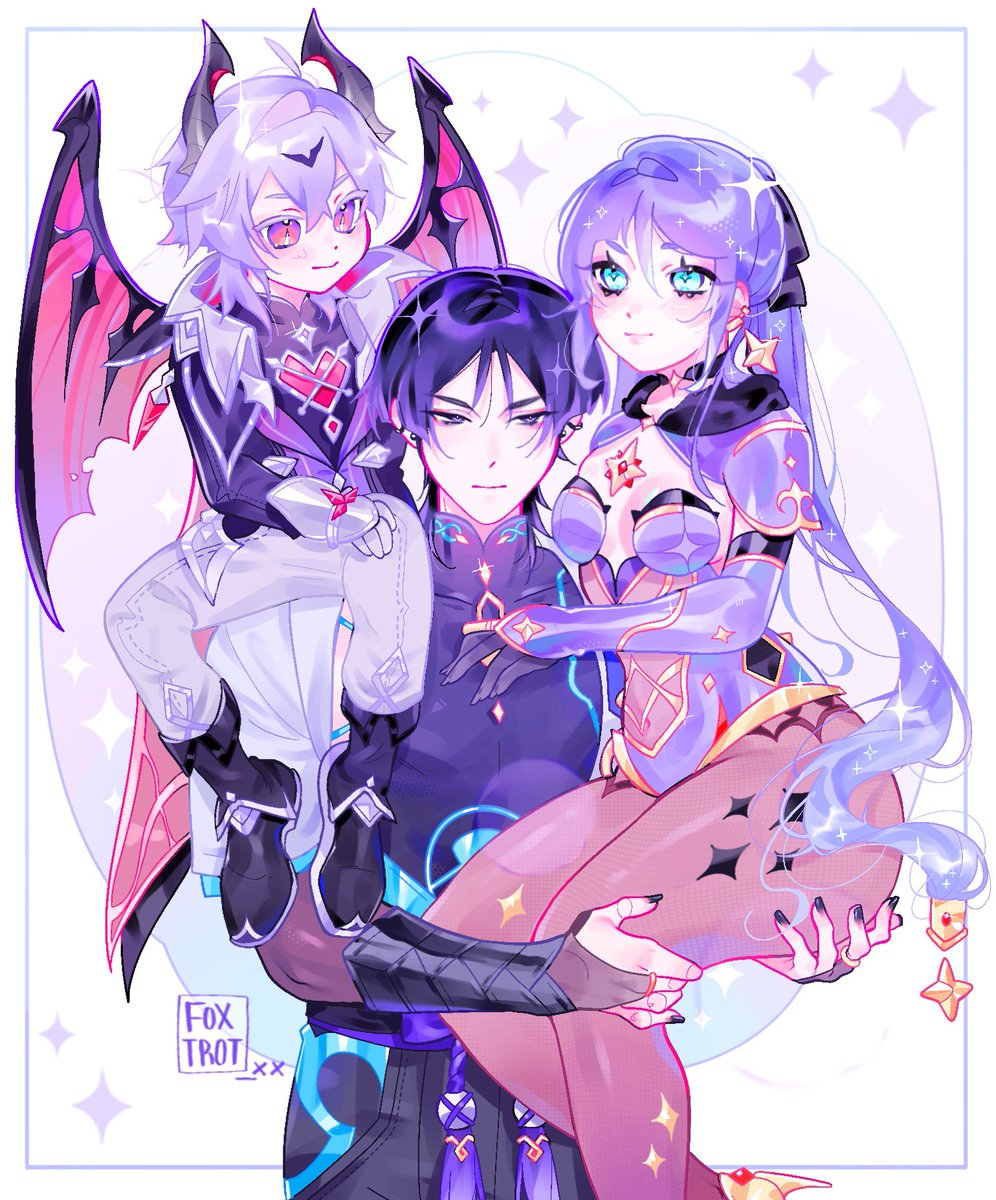 The purplest family ever 💜💙

#scaramona #scaramouche #monamegistus #durin