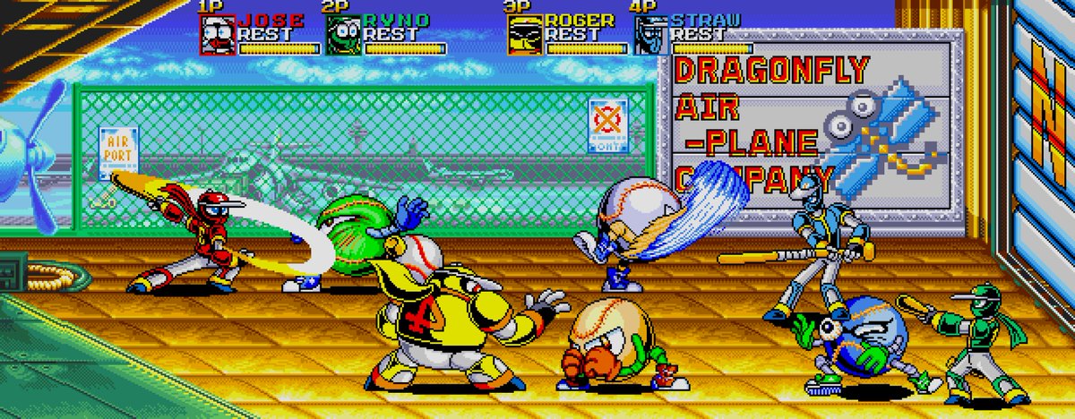 I played #NinjaBaseballBatMan in my last livestream and one thing I said several times while playing was "This game looks like a #megadrive "

So on Sunday, I made a mockup of the game within the limitations of #segagenesis

The #pixelart fits very well :)